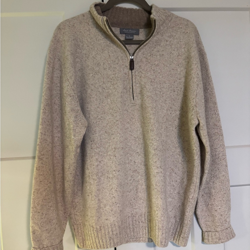 Daniel Cremieux Light Tan Zip-Up Sweater
